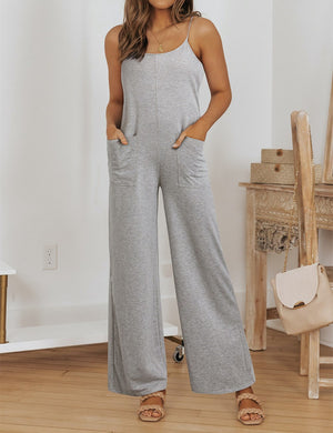 Comfy Wide Legged Pocket Jumpsuit