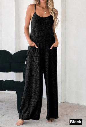 Comfy Wide Legged Pocket Jumpsuit