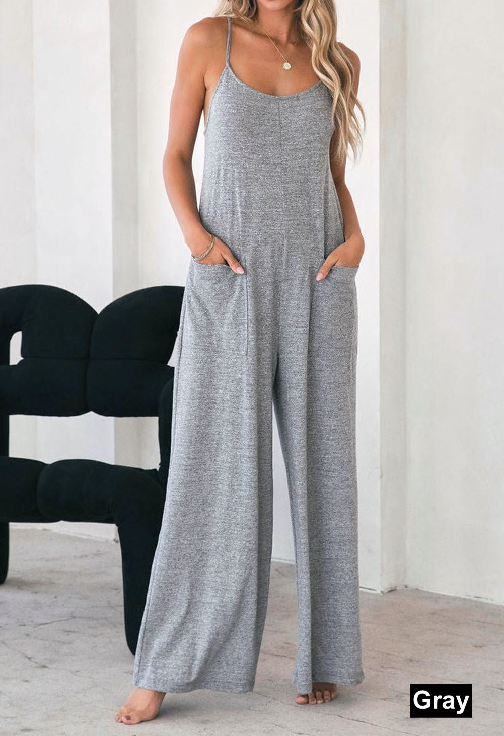 Comfy Wide Legged Pocket Jumpsuit