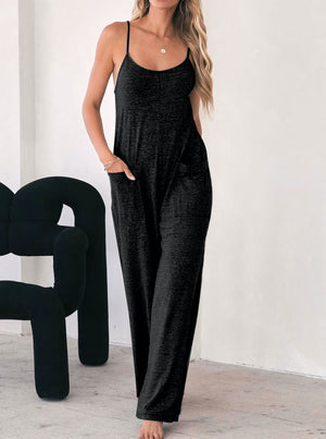 Comfy Wide Legged Pocket Jumpsuit