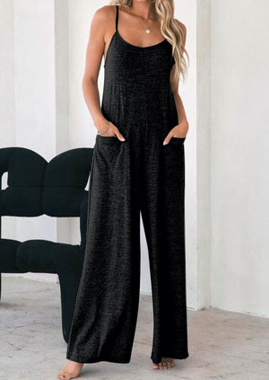 Comfy Wide Legged Pocket Jumpsuit