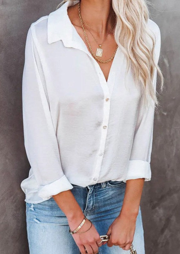 Crinkle Textured Button Front Shirt