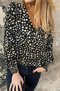 Dotted Puff Sleeve Top