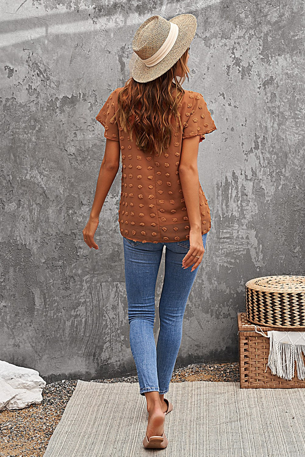 Gathered Dotted Top