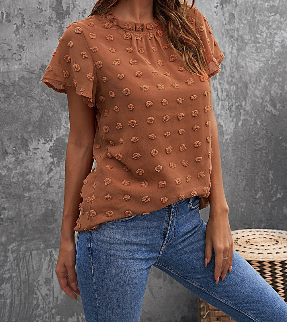 Gathered Dotted Top