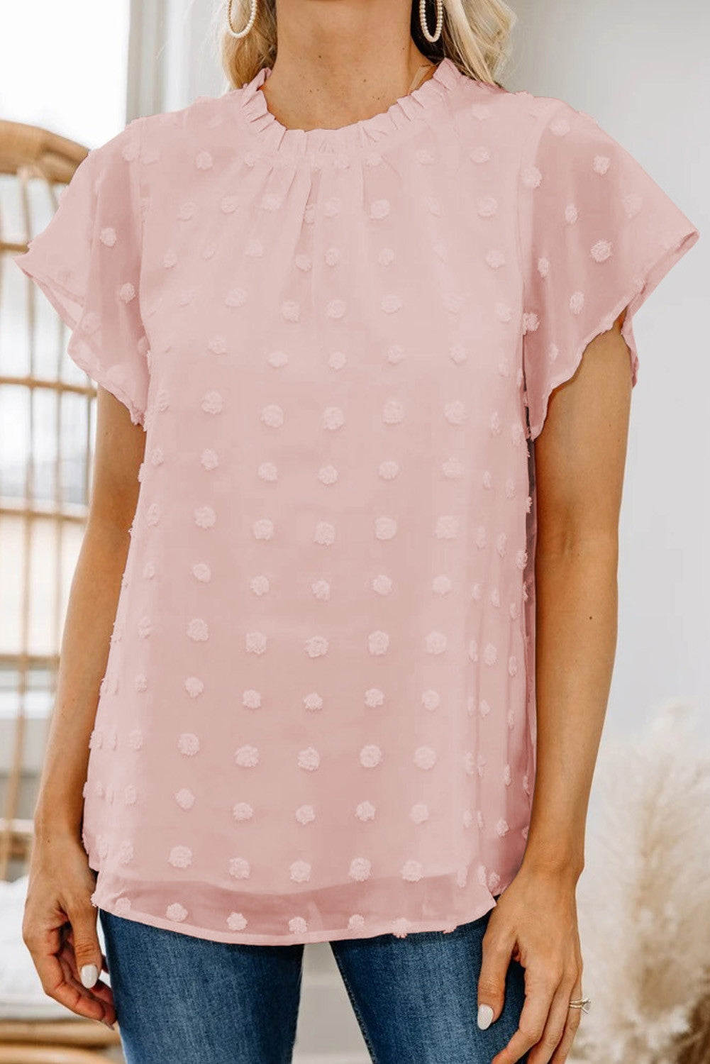 Gathered Dotted Top