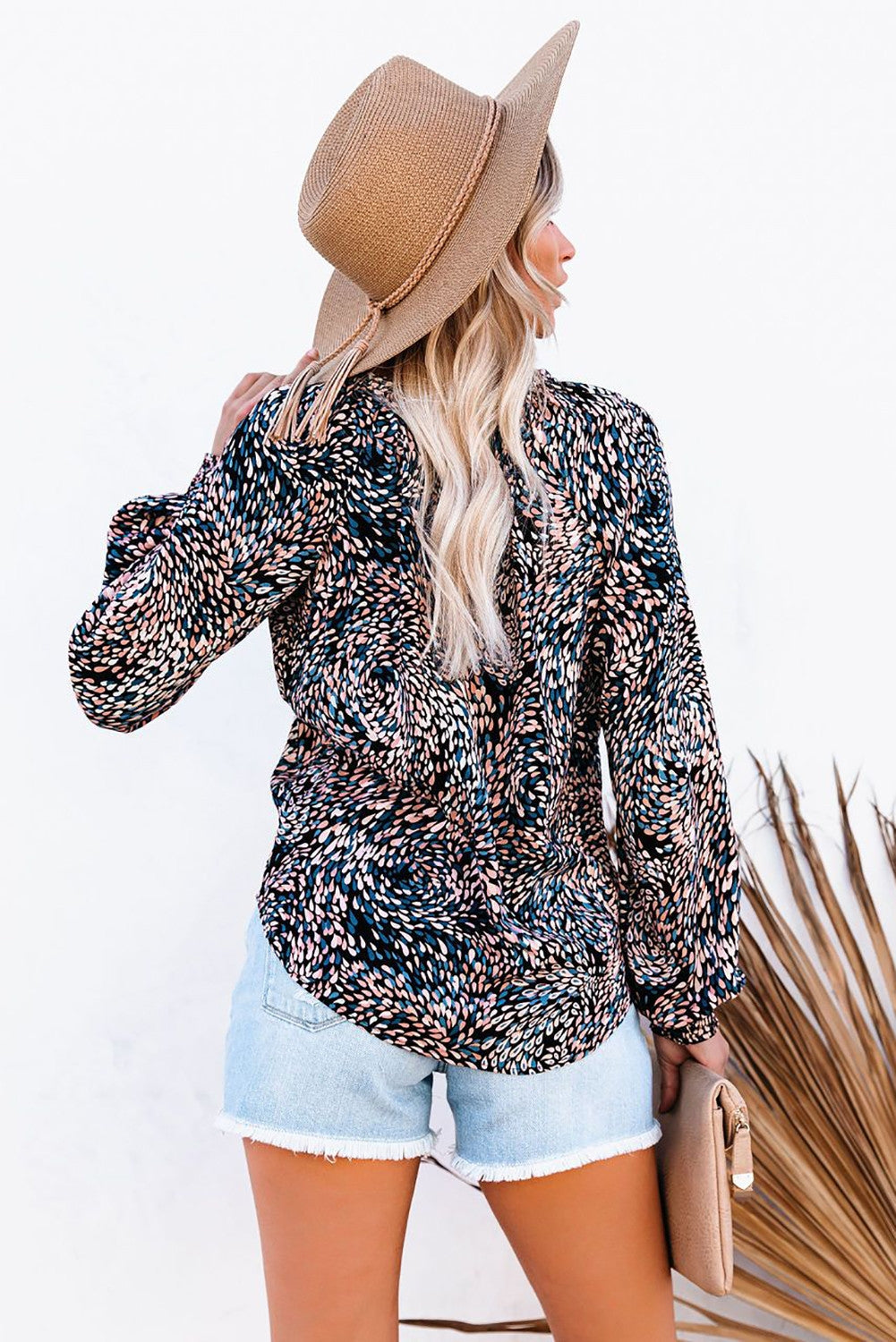 Impressionist Print Tassel Top