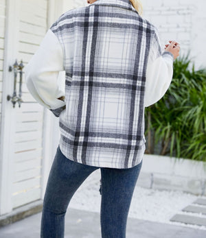 Plaid Back Shacket