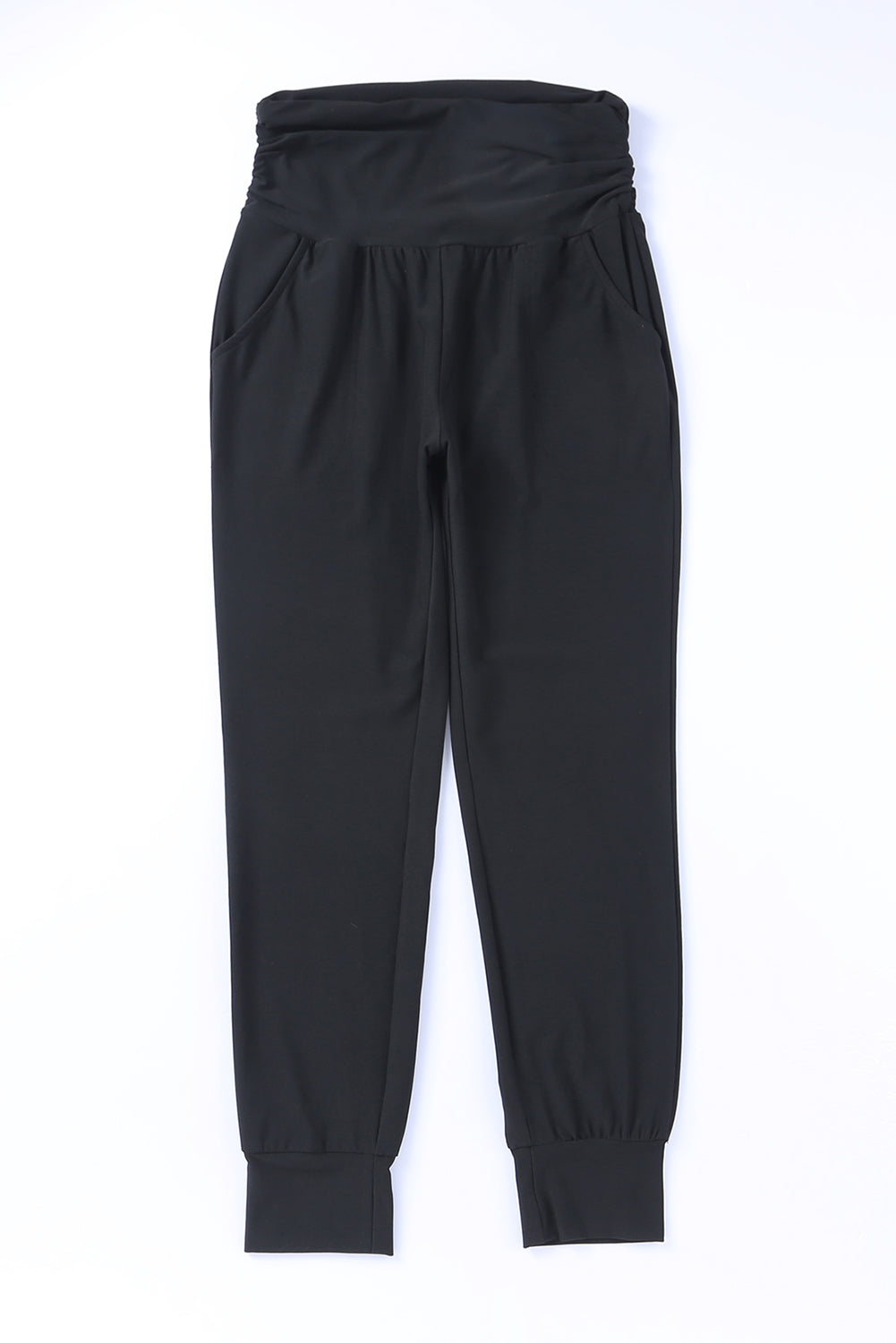 Pleated High Waist Pocket Leggings Pants