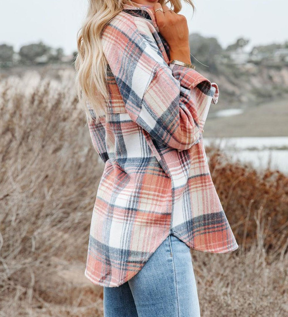 Pretty Pink Plaid Shacket