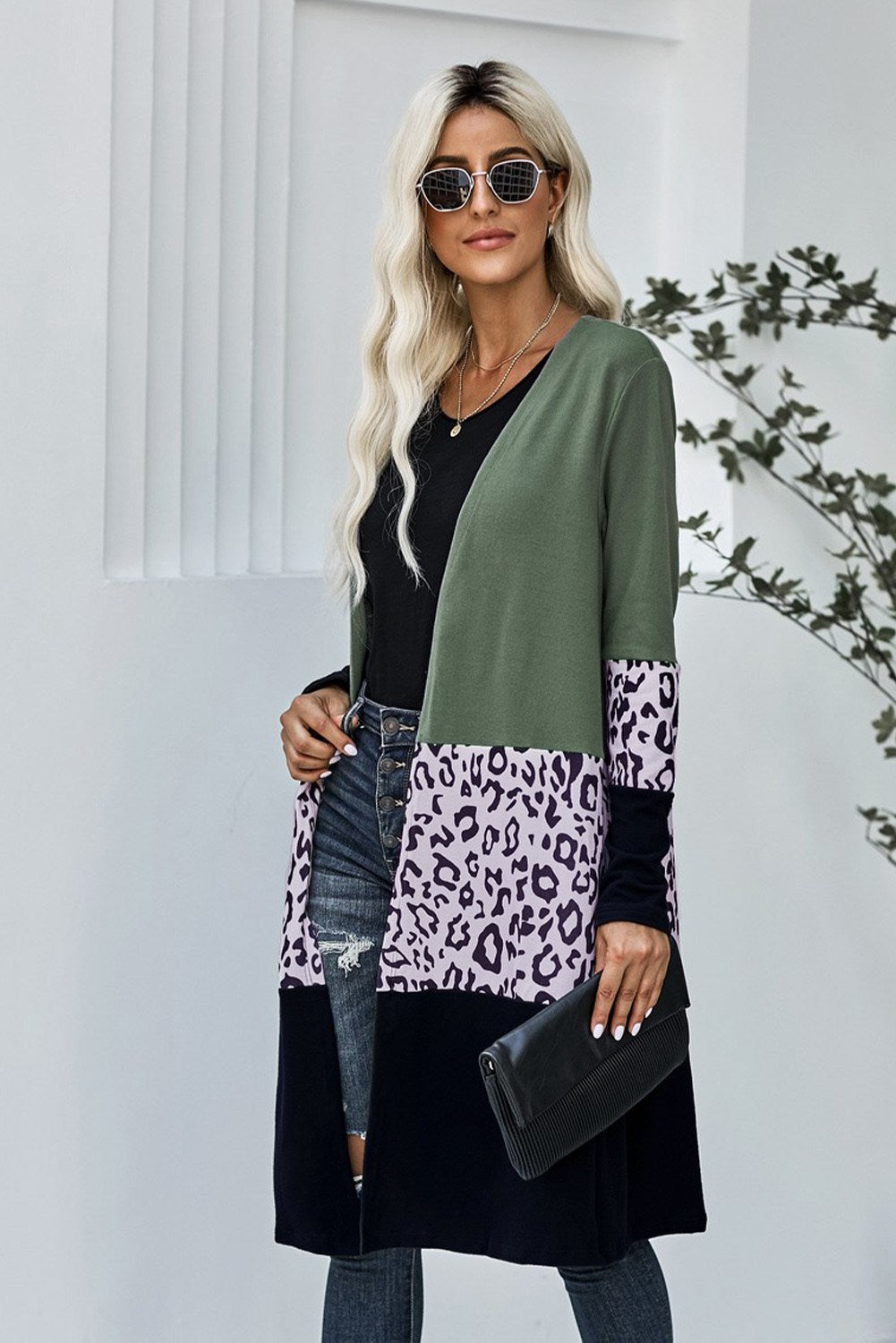 Printed Long Cardigan