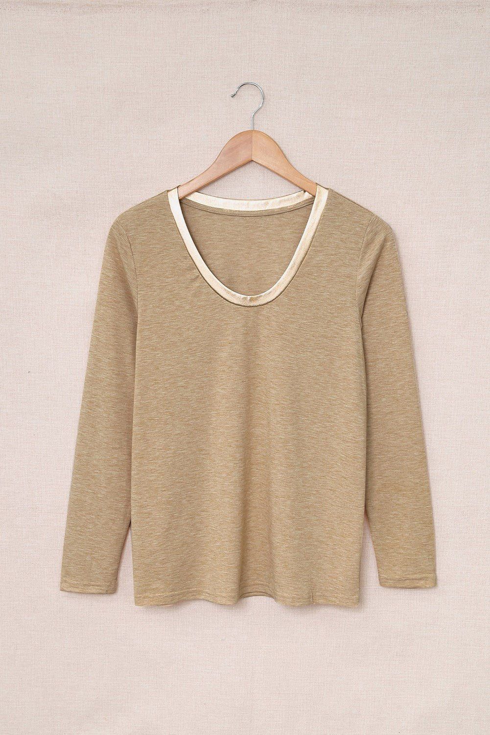 Ring Neck Long Sleeve Top