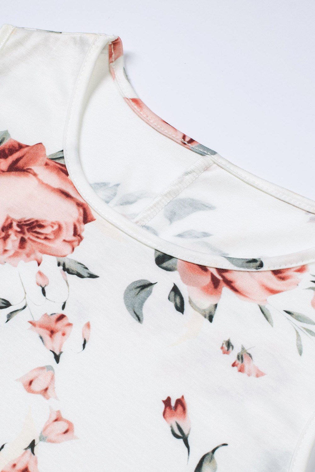 Rose Floral Sleeveless Top