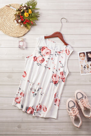 Rose Floral Sleeveless Top