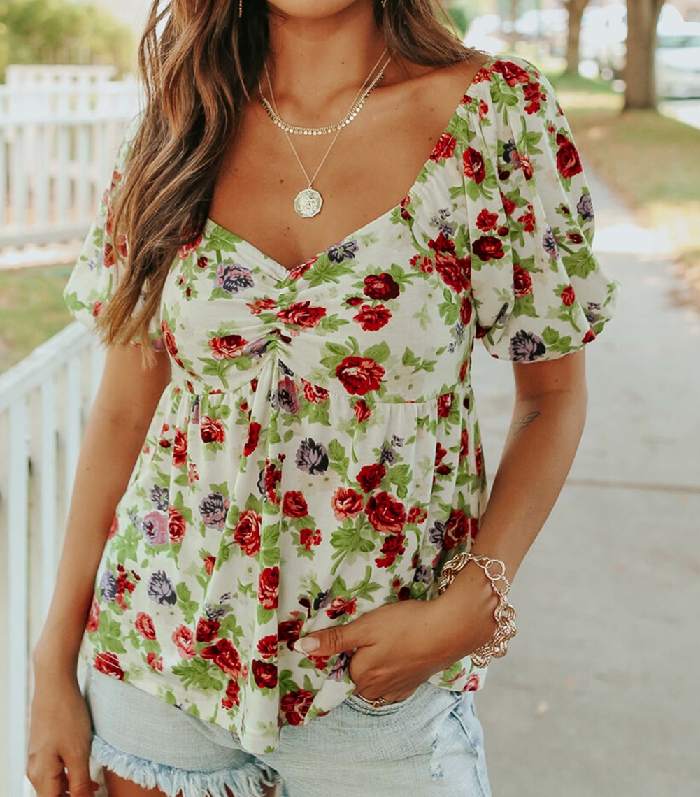 Rose Garden Sweetheart Top