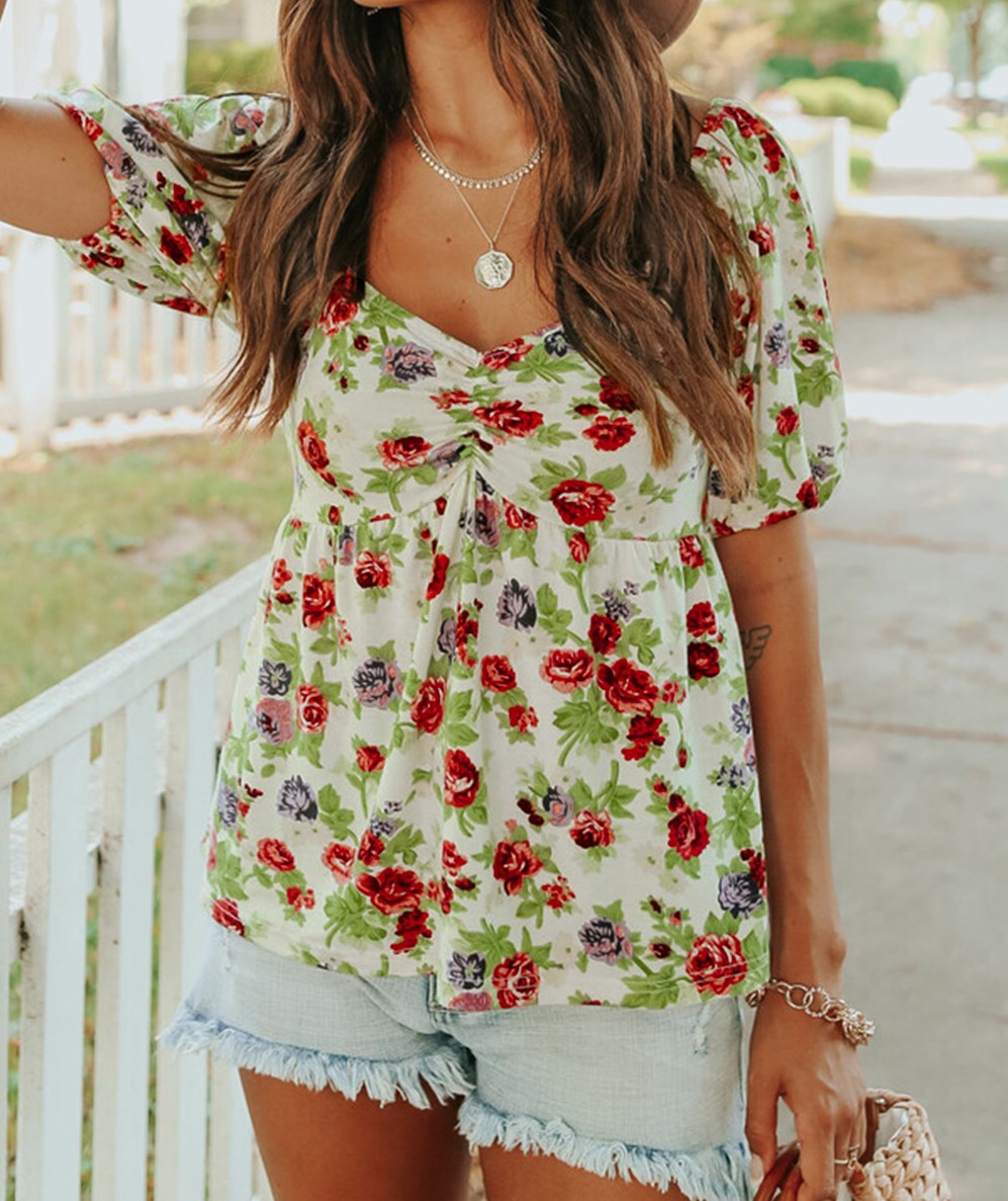 Rose Garden Sweetheart Top