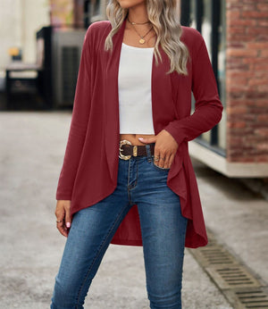 Shawl Collar Long Cardigan