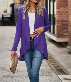 Shawl Collar Long Cardigan