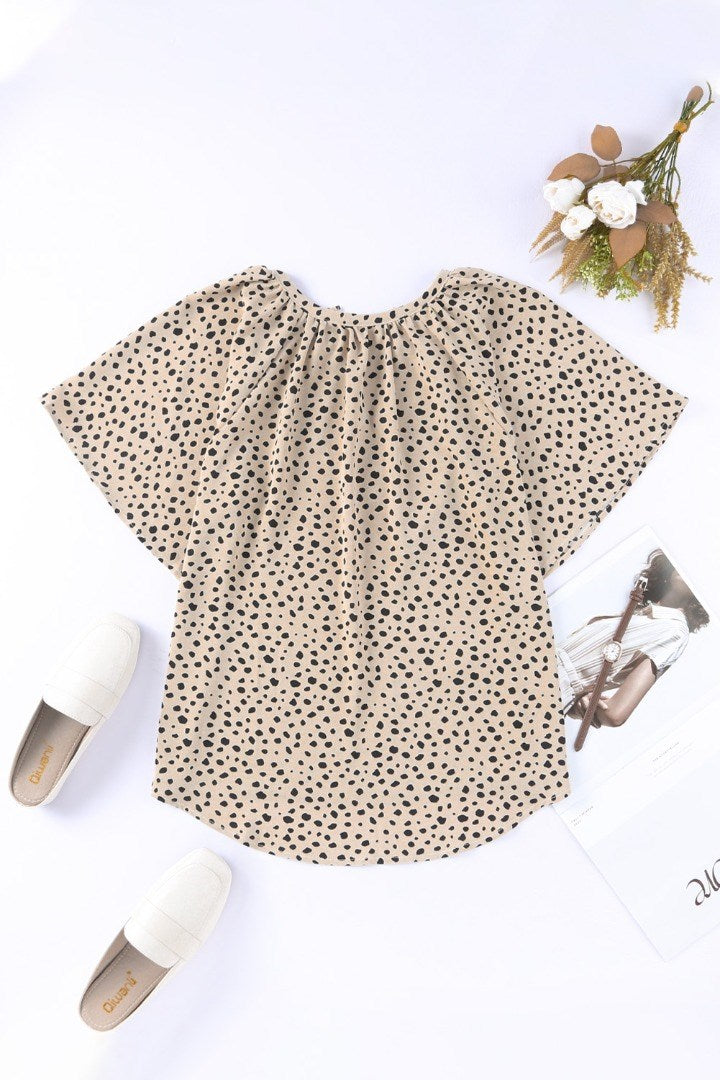 Smooth Leopard Drape Top