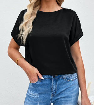 Solid Silky Tee Top