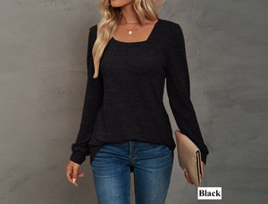 Square Neck Billowy Sleeve Top