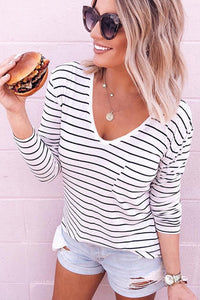 Striped Pocket Top