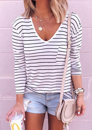 Striped Pocket Top