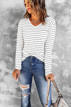 Striped Pocket Top