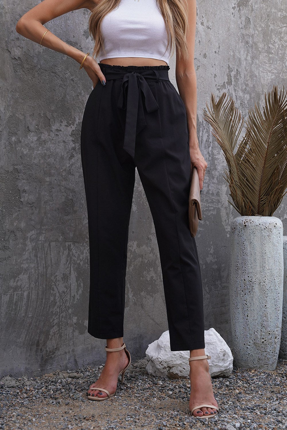 Trendy Tie Waist Pants