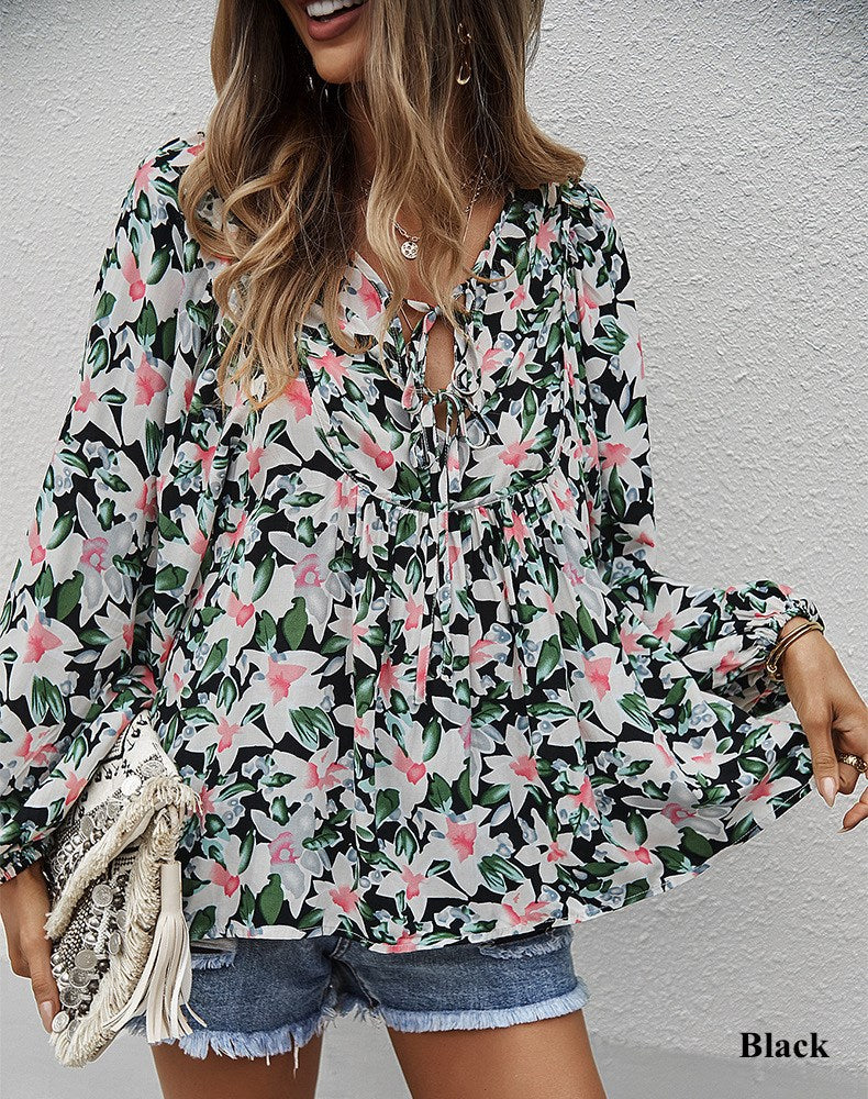 Tropical Boho Floral Top