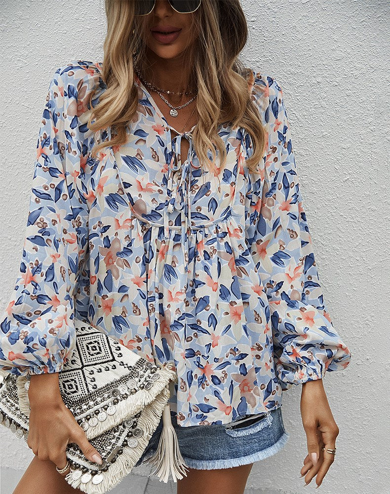 Tropical Boho Floral Top