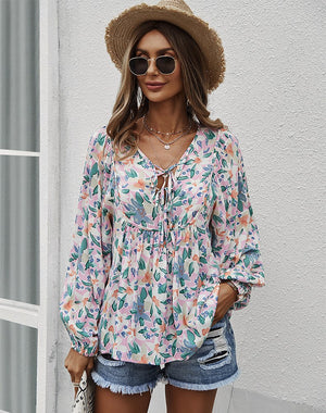 Tropical Boho Floral Top