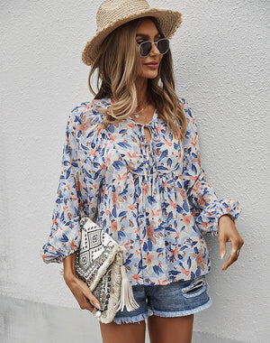 Tropical Boho Floral Top