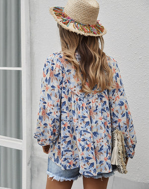 Tropical Boho Floral Top