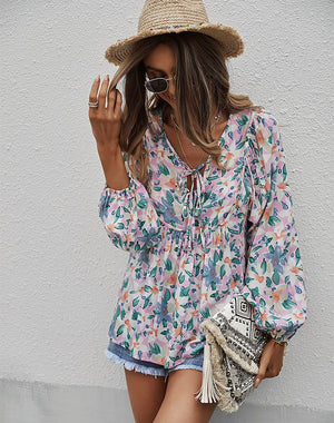 Tropical Boho Floral Top