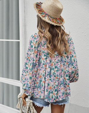 Tropical Boho Floral Top