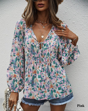 Tropical Boho Floral Top