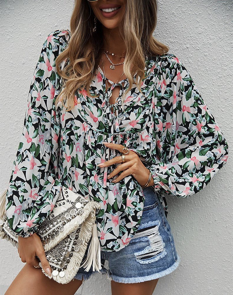 Tropical Boho Floral Top