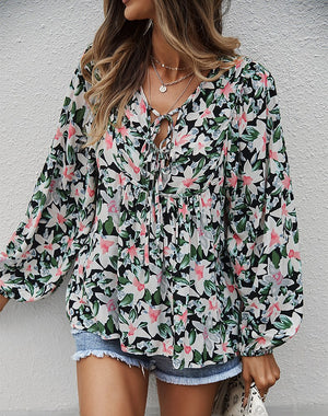 Tropical Boho Floral Top