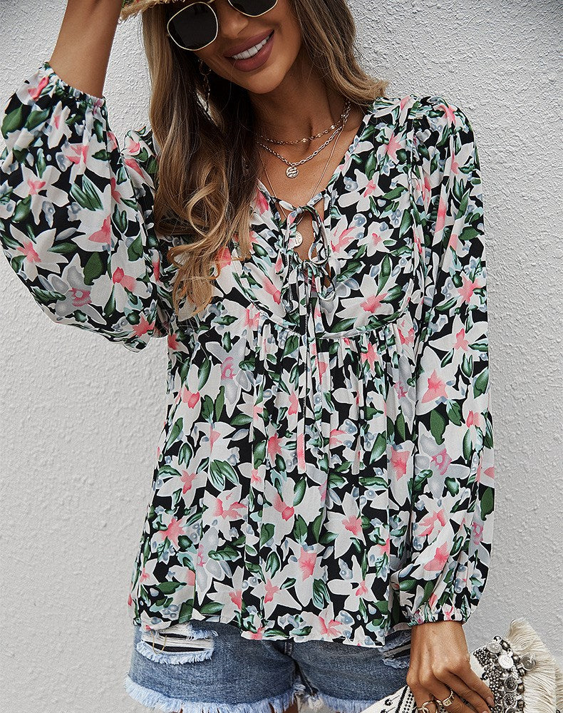 Tropical Boho Floral Top