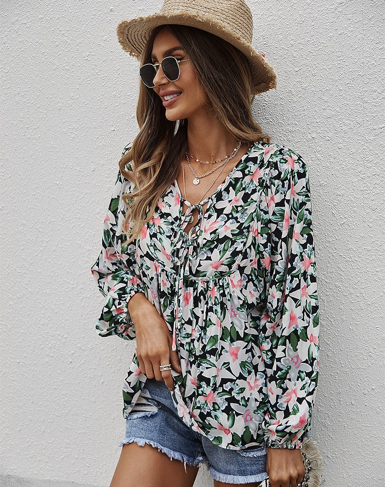 Tropical Boho Floral Top