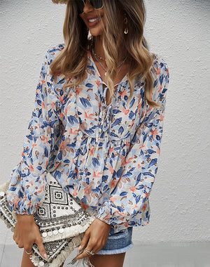 Tropical Boho Floral Top